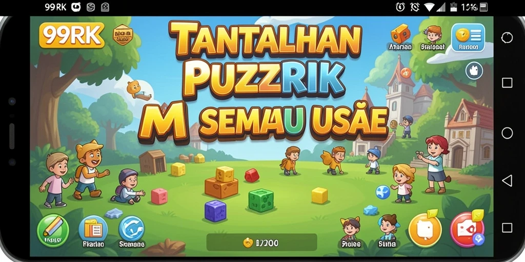 Tampilan gameplay menarik di 99RK dengan berbagai puzzle menantang.