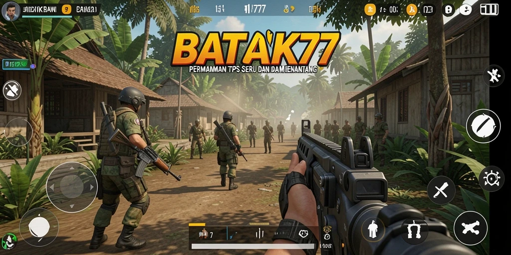 Tampilan gameplay BATIK77 yang intens dan penuh aksi.