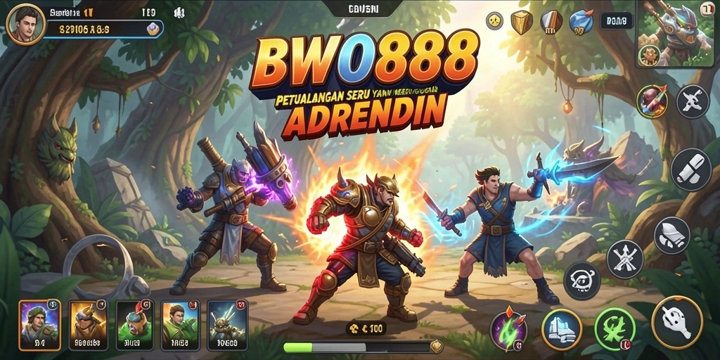 Tangkapan layar utama BWO888 menampilkan gameplay petualangan yang seru.