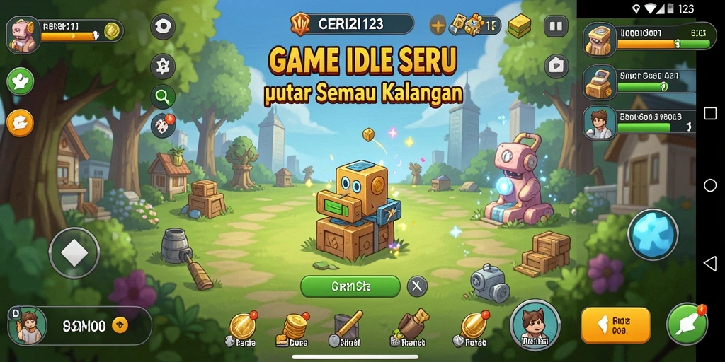 Tampilan menarik dari gameplay CERI123 yang santai dan adiktif.