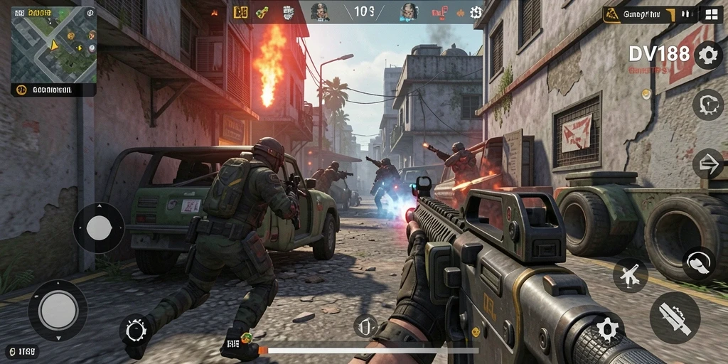 Screenshot utama DV188 menampilkan aksi seru dalam gameplay TPS.