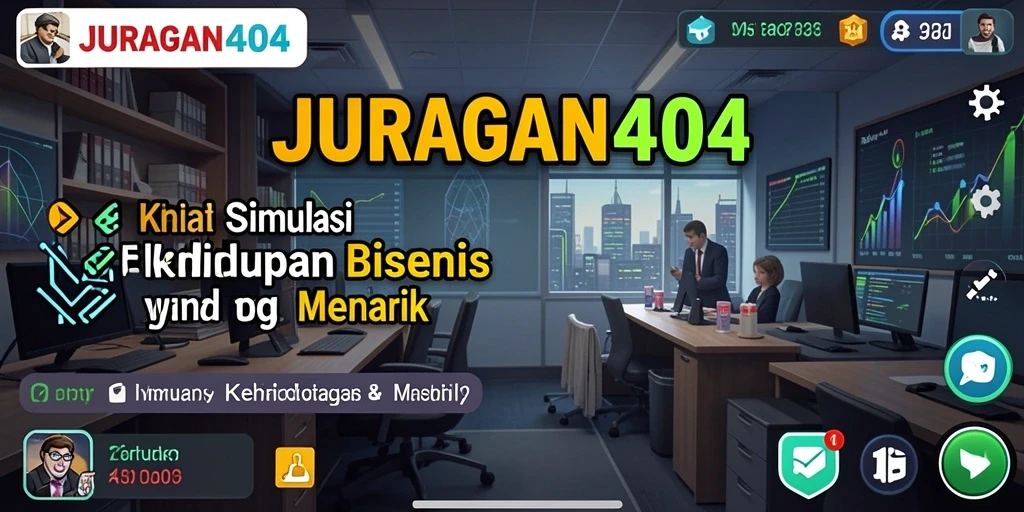 Tampilan gameplay simulasi bisnis yang seru dan interaktif.