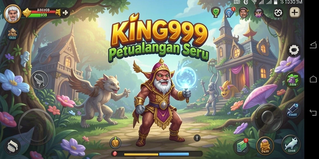 Tampilan screenshot utama dari KING999 menampilkan aksi gameplay petualangan yang mendebarkan.
