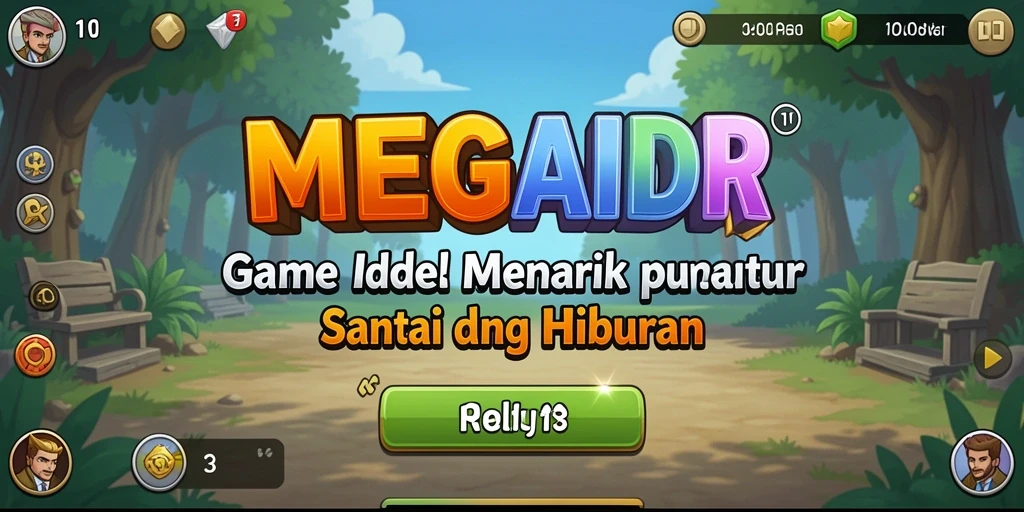 Tampilan gameplay MEGAIDR dengan karakter lucu dan misi menarik.