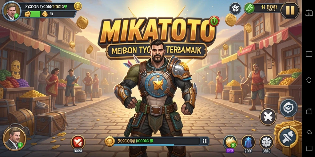 Tampilan gameplay menarik di MIKATOTO dengan elemen Tycoon yang seru.