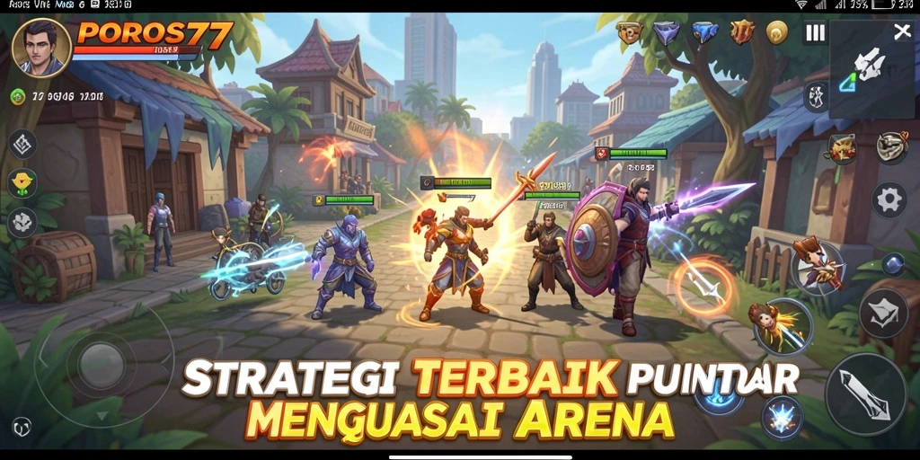 Tangkapan layar POROS77 menampilkan pertarungan strategis yang mendebarkan.