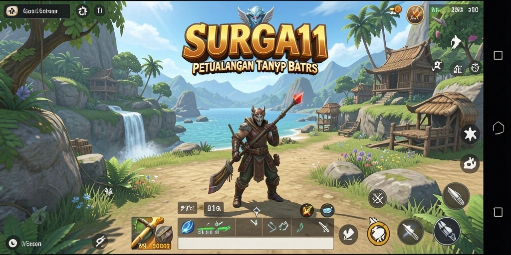 Screenshot SURGA11 menunjukkan petualangan seru di dunia terbuka.